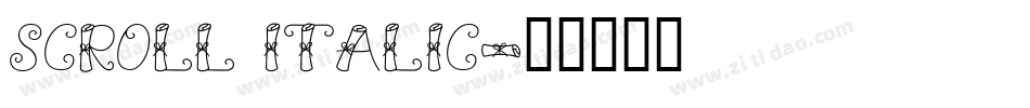 Scroll Italic字体转换